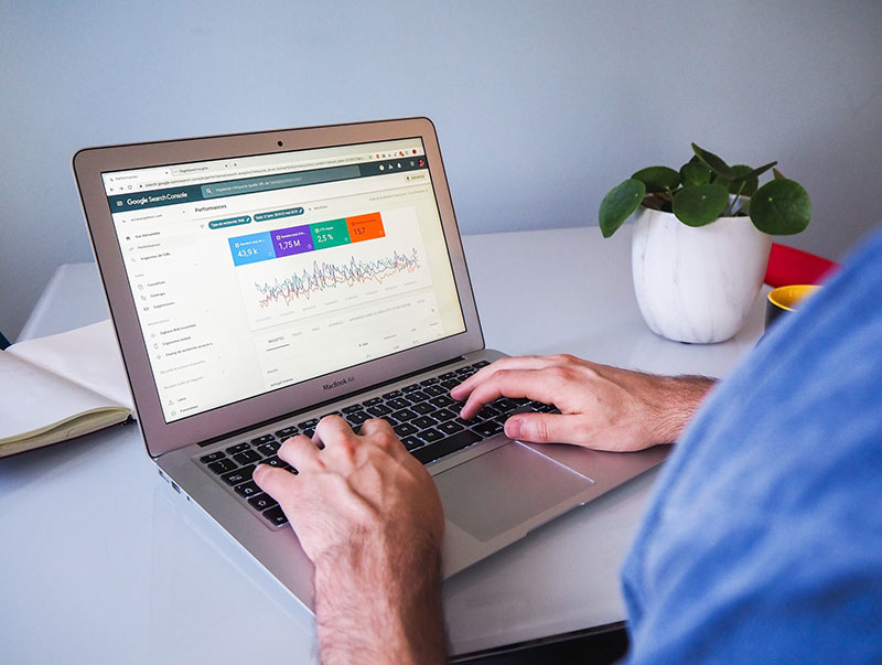 a person analyzing data 